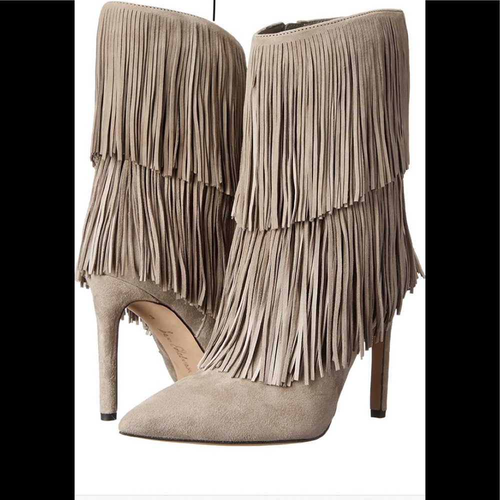 Sam Edelman Belinda Fringe Pointed Toe Boot w/box - Picture 1 of 8